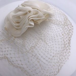 50s Vintage Wedding Bridal Headpiec Fascinator Hat